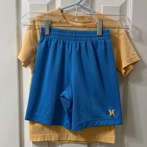 Hurley Kids Vibrant Blue Shorts & Tee Shirt Set
